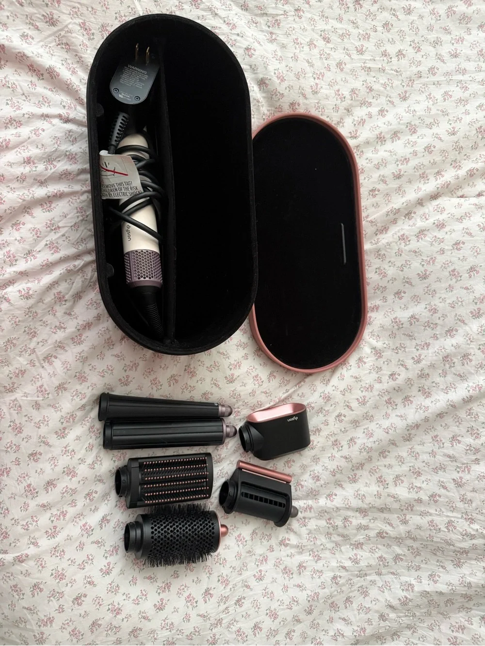 Dyson Pink & Black Travel Styling Set with Case